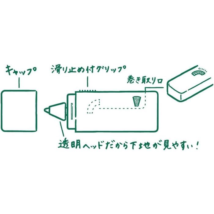 MIDORI XS Correction Tape – 5 mm × 4.2 m, White, Set of 2