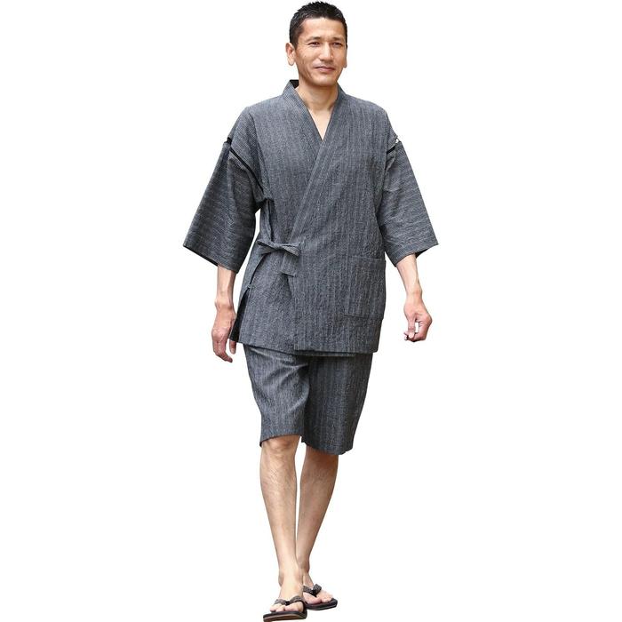 WATANOSATO Kurume Chijimi Jinbei Set – Breathable Cotton, Traditional Japanese Loungewear for Men, Casual Summer Wear (8 Colors, Sizes S–3L)