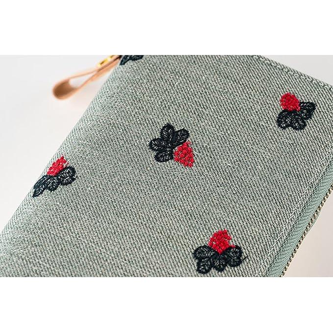 Hobonichi Weekly Planner B6 Cover – Mina Perhonen Light Berry (Green)