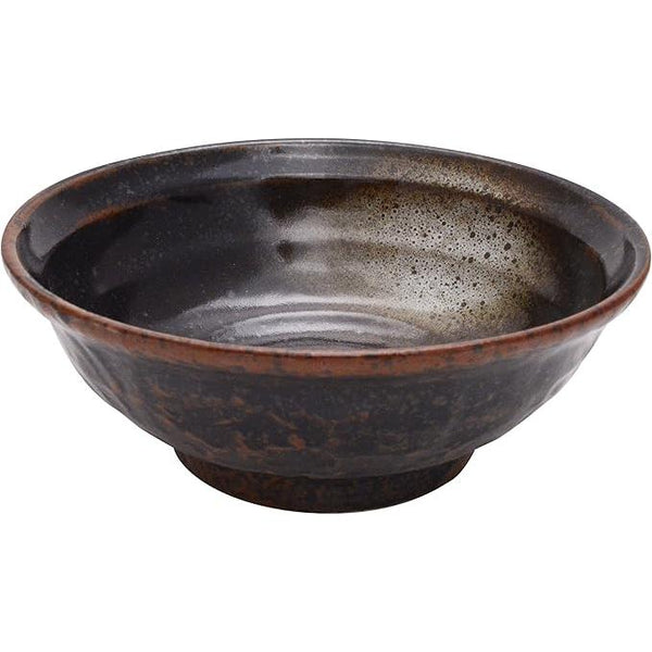 Ichikyu Mino Ware “Oil Droplet Crystal” Ramen Bowl – 19.5 cm