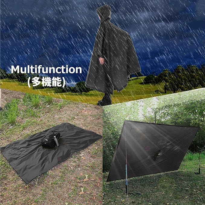 Azarxis Rain Poncho – Multifunctional Rainwear and Ground Tarp