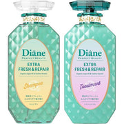 Diane Extra Fresh & Repair Set – Shampoo & Treatment (Grapefruit & Peppermint) 450ml x 2 [Alcohol-free]