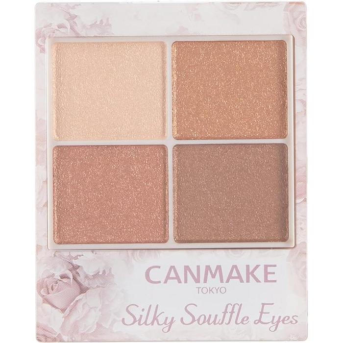 CANMAKE Silky Souffle Eyes 4-Color Eyeshadow Palette – Soft Matte & Pearl Finish
