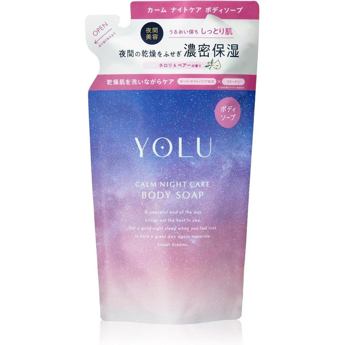 (REFILL) YOLU | Calm Night Care Body Soap - Soothing and Nourishing Nighttime Ritual for Radiant Skin 400ml [Alcohol-free]