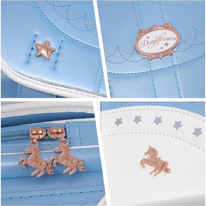 Coulomb Unicorn Japanischer Randoseru Schulrucksack für Mädchen – Perlenfinish, A4-kompatibel