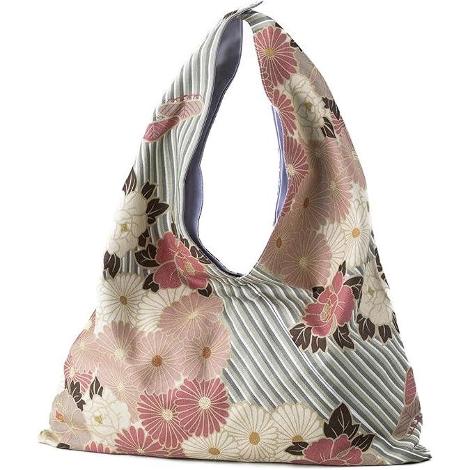 Japanese Furoshiki Bag (Higashi Bukuro/Retro Flower) – 100% Cotton Eco-Friendly Tote (COLOR CHOOSE)