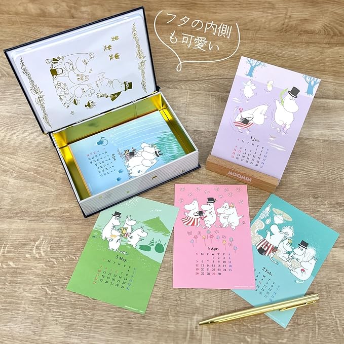 Gakken StaFul 2026 Moomin Tabletop Book Calendar with Stand – Family Edition