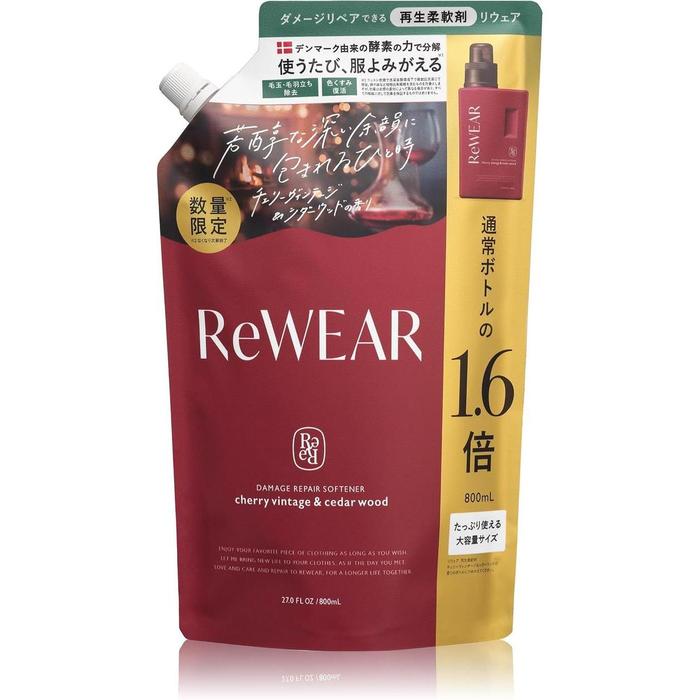 ReWEAR Liquid Fabric Softener Refill – Cherry & Cedarwood Scent 800ml