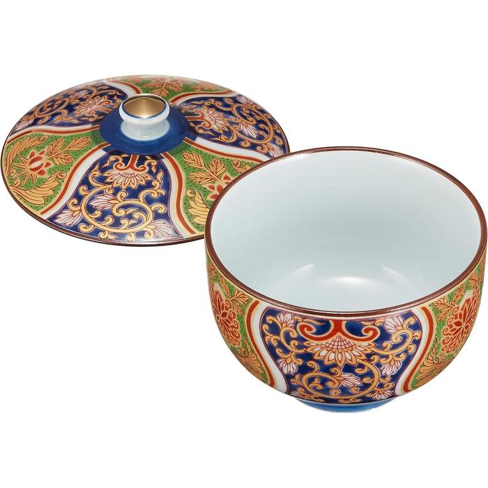 Arita Ware Lidded Yunomi Tea Cup – Handcrafted Japanese Porcelain