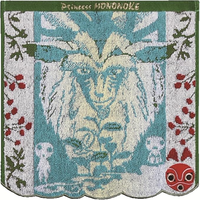 Marushin Studio Ghibli Princess Mononoke Hand Towel – Forest Spirit & San 34 × 36 cm