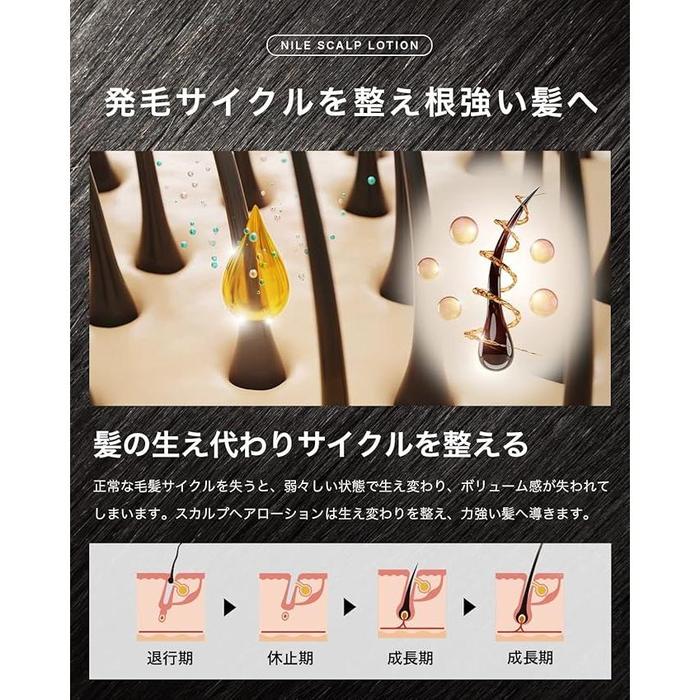 NILE Men’s Hair Growth Scalp Tonic 120ml – Quasi-Drug Hair Lotion for Dandruff, Hair Loss & Scalp Care | With Swertia Japonica & Vitamin E [With alcohol]