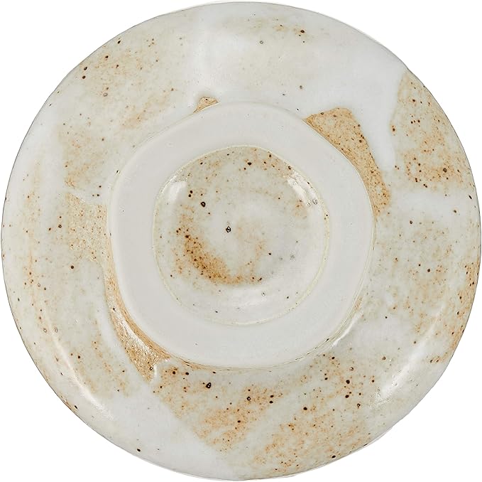 Ale-net Matcha Bowl, White, 4.7 × 3.0 in (12 × 7.5 cm), Yukishino Pottery, Mino Ware, Made in Japan