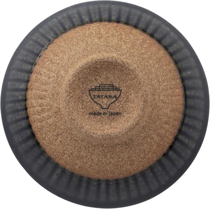 Tatara Mino Ware Rice Bowl – Navy Blue Large Shaved Design