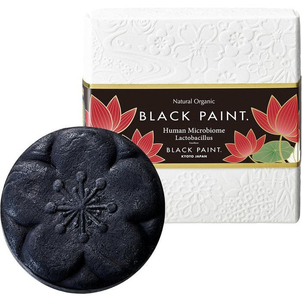 AWARD WINNING! High-class organic soap with active carbon and lactic acid bacteria (BLACK PAINT-KYOTO) 120g (No Alcohol)