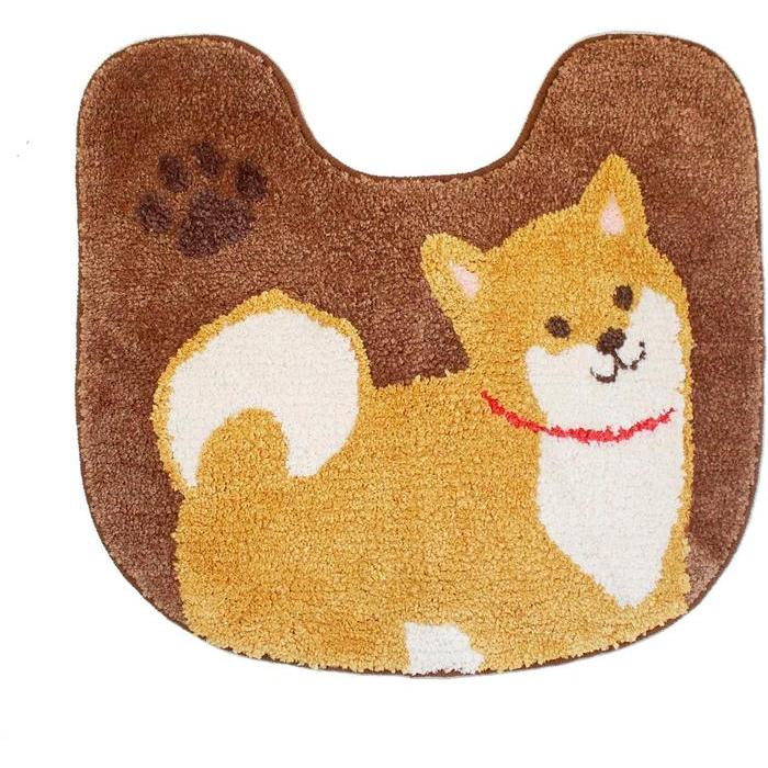 OKA Fandit Animal Toilet Mat – Mameshiba (Brown)