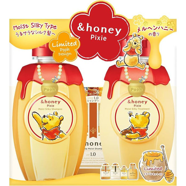 &Honey Melty Moisture Repair Set (Winnie the Pooh Edition)- Moisturizing Hair Set with Honey 440ml/445ml [With Alcohol]