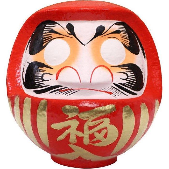 Takasaki Daruma Ornament – Prosperity &Fortune Red 3rd Size (12x11x15cm)