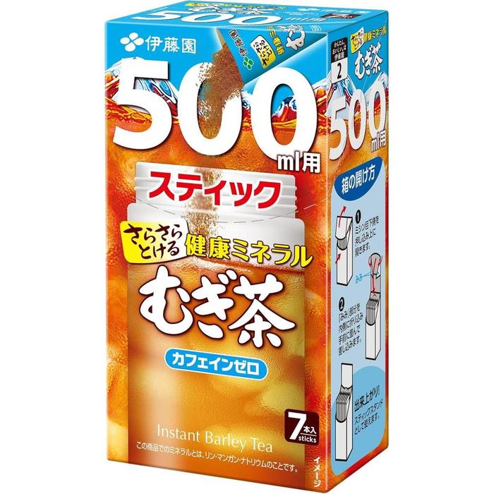 Ito En Healthy Mineral Barley Tea Instant Sticks – Caffeine-Free Mugicha 7 Sticks