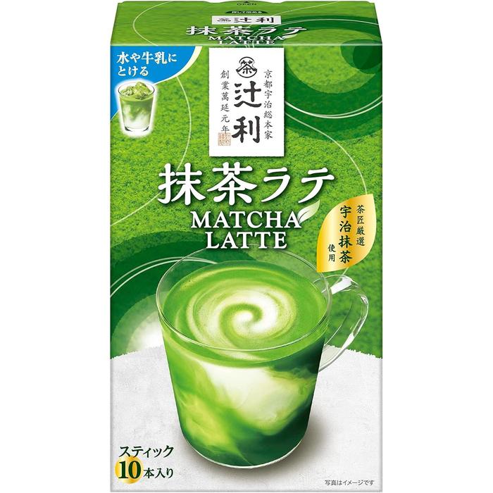 Tsujiri Matcha Latte Sticks – Premium Japanese Green Tea Latte Blend (10 Sticks)