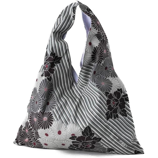 Japanese Furoshiki Bag (Higashi Bukuro/Retro Flower) – 100% Cotton Eco-Friendly Tote (COLOR CHOOSE)