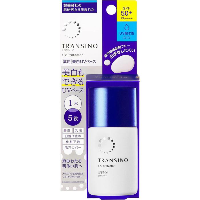 TRANSINO Medicated UV Protector SPF50+ PA++++ 30mL – Brightening & Hydrating Sunscreen Milk with Tranexamic Acid (With Alcohol)