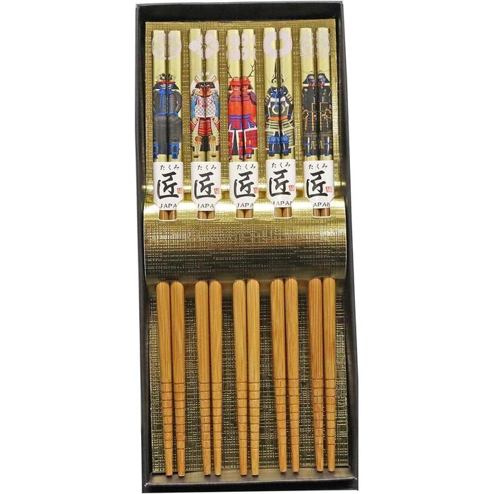 Castle Enterprise Handmade Japanese Sengoku Warlord Bamboo Chopsticks – Set of 5