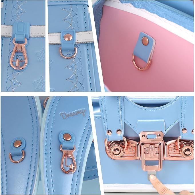 Coulomb Unicorn Japanischer Randoseru Schulrucksack für Mädchen – Perlenfinish, A4-kompatibel