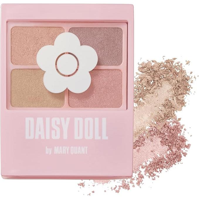 DAISY DOLL by MARY QUANT Eye Color Palette – Sheer Color & High-Brightness Glitter (4 Shades) [Alcohol-free]