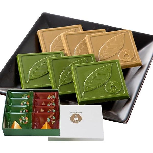 Kiyoizumi Uji Matcha & Hojicha Chocolate – 8 Piece Premium Gift Set | Kyoto Tea House Selection