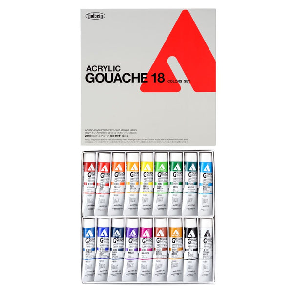 Acrylic gouache 20ml D414 18 color set