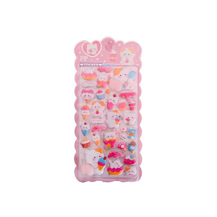 3D Puffy Animal Stickers – 1 Sheet (8 Designs Available)