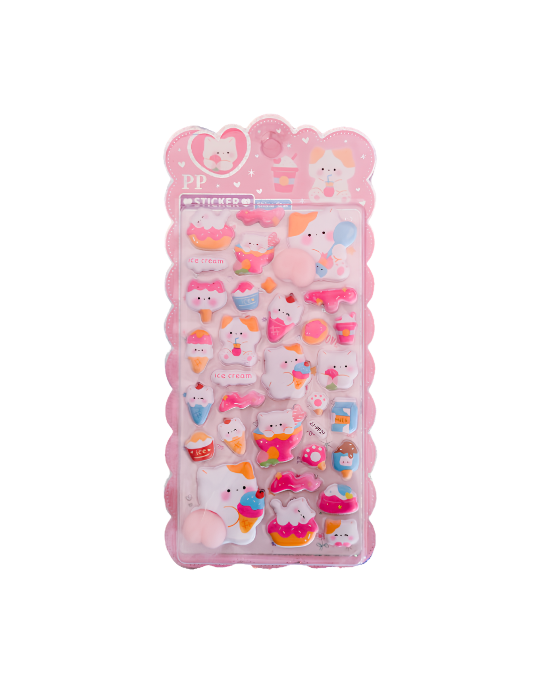 3D Puffy Animal Stickers – 1 Sheet (8 Designs Available)