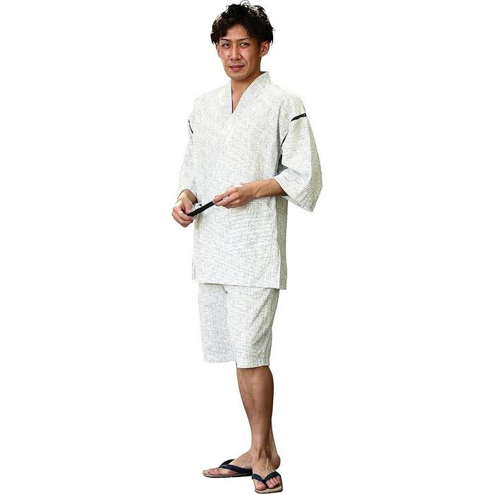 WATANOSATO Kurume Chijimi Jinbei Set – Breathable Cotton, Traditional Japanese Loungewear for Men, Casual Summer Wear (8 Colors, Sizes S–3L)