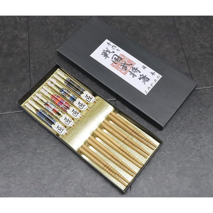 Castle Enterprise Handmade Japanese Sengoku Warlord Bamboo Chopsticks – Set of 5