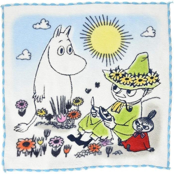 Marushin MOOMIN Handkerchief – “Favorite Place” – Organic Cotton – Fully Embroidered