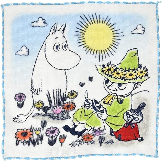 Marushin MOOMIN Mini Hand Towel Cotton 100% 25×25cm – Pocket Size (Part 3)