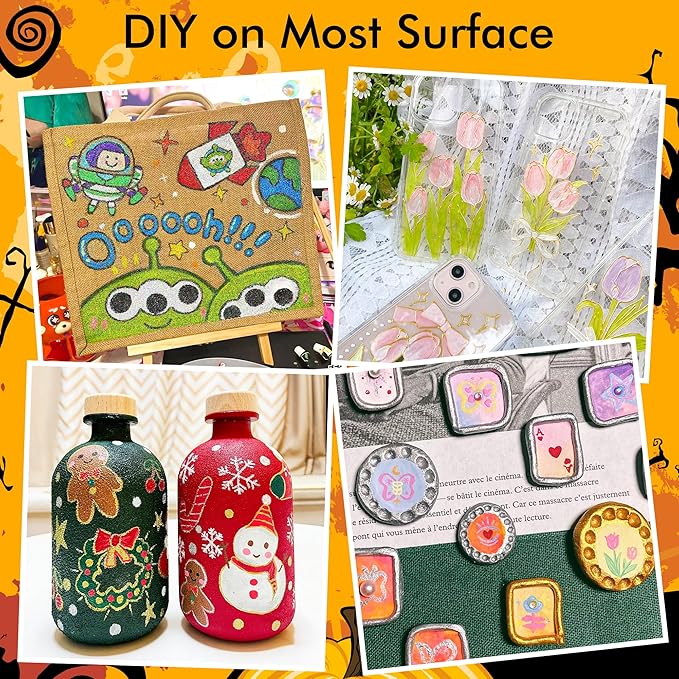 Shuttle Art Acrylic Marker Set – 28 Metallic Colors | Twin-Tip Brush & Fine Point Acrylic Paint Pens