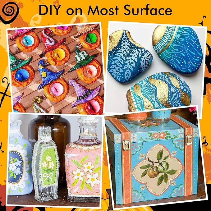 Shuttle Art Acrylic Marker Set – 28 Metallic Colors | Twin-Tip Brush & Fine Point Acrylic Paint Pens