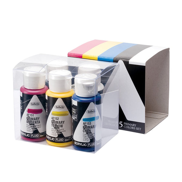 Acrylic Color [Fluid] 35ml AF192 5 Color Primary Set