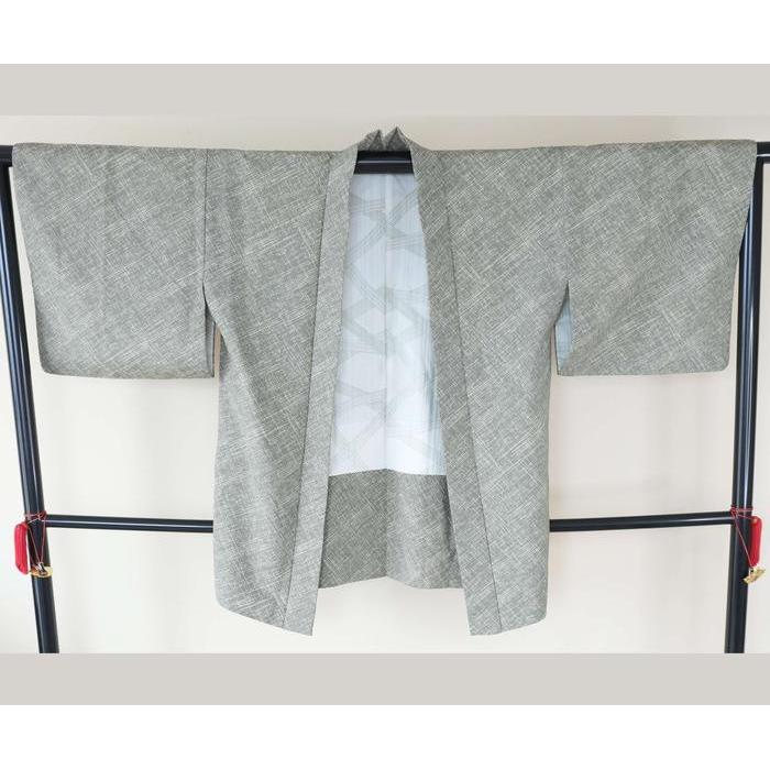 Vintage Haori – Green-Grey with Pattern