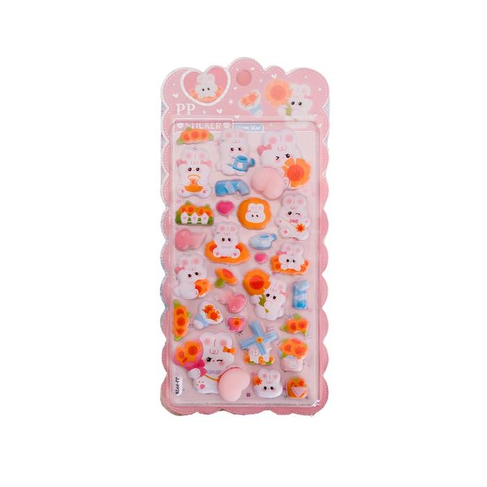 3D Puffy Animal Stickers – 1 Sheet (8 Designs Available)