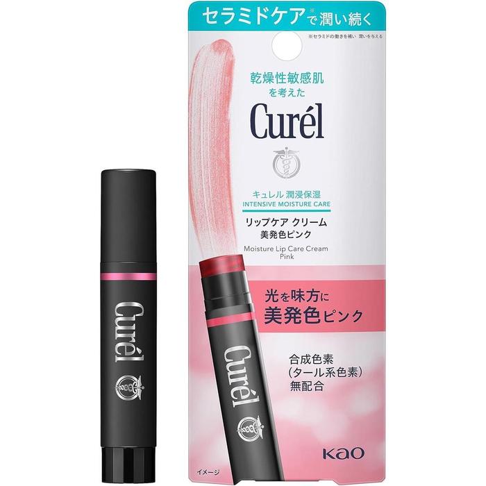 Curél Lip Care Cream – Color Lip Balm, Bordeaux / Red / Pink / Beige, 4.2g[Alcohol-free]