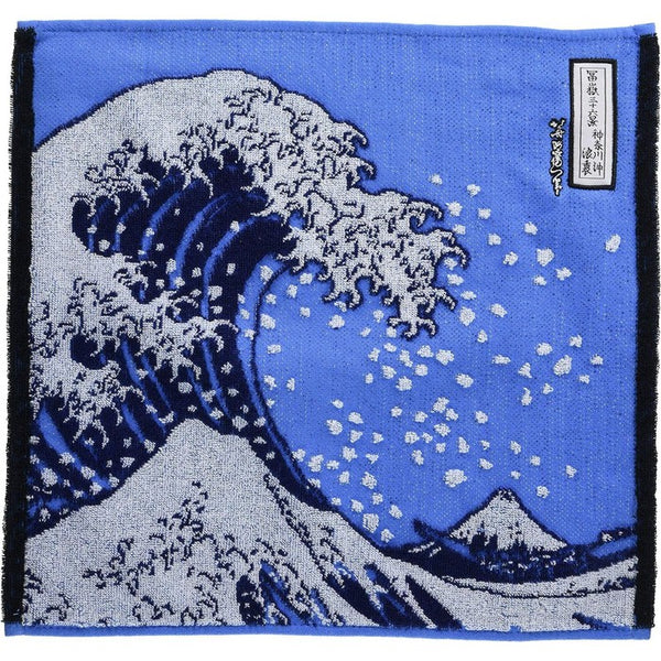 Hand towel with the motif of the Great Wave in Kanagawa (KANAGAWA OKINA MIUURA)