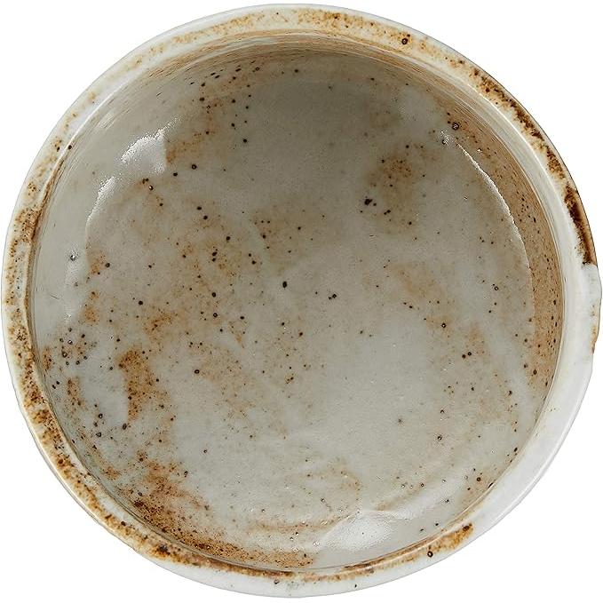 Ale-net Matcha Bowl, White, 4.7 × 3.0 in (12 × 7.5 cm), Yukishino Pottery, Mino Ware, Made in Japan