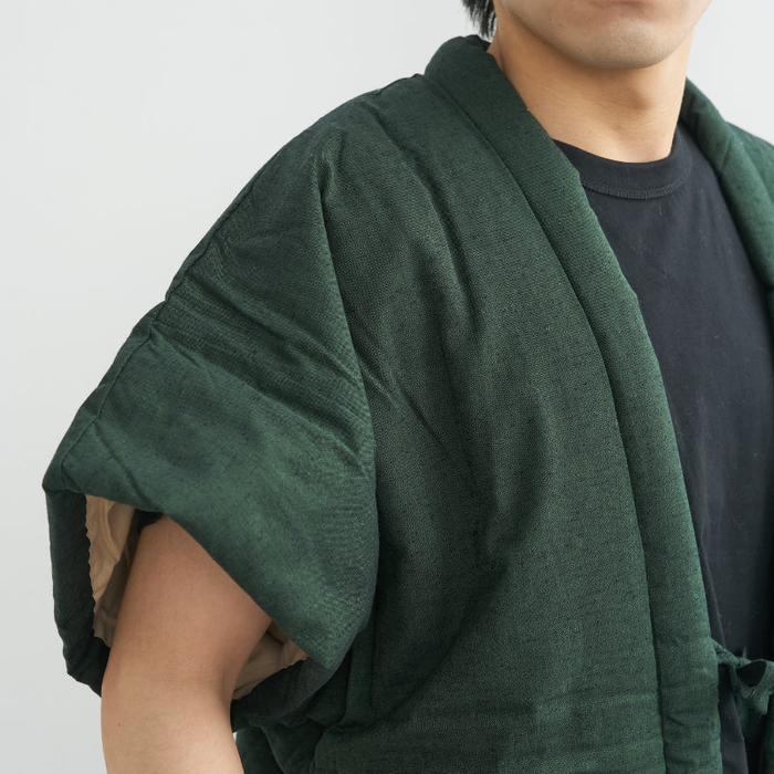 Kurume Handmade Patchwork Hanten – Short-Sleeved Japanese Jacket