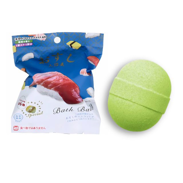 Bath bomb with a surprise figure (Sushi) 50g [Alcohol-free]