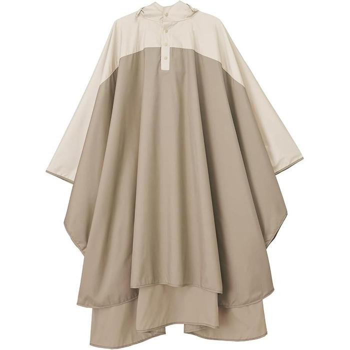 W by Wpc. Color-Block Rain Poncho – Unisex Waterproof Rainwear, 4 Color Combinations