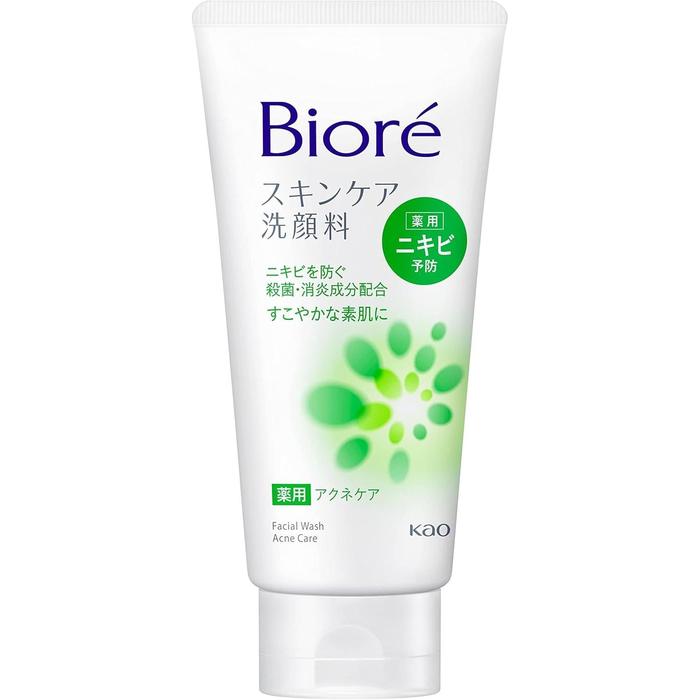 Bioré Skincare Facial Cleanser Acne Care – Japanese Face Wash for Acne-Prone Skin 130g [Alcohol-free]