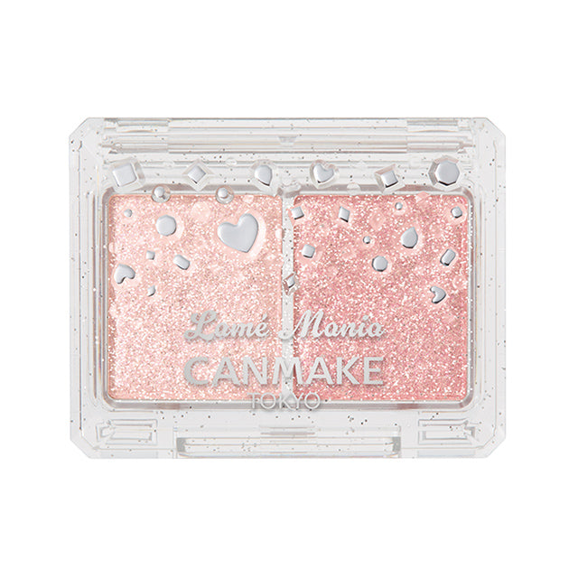 CANMAKE Lamé Mania – Glitter Eyeshadow Duo, 2.7 g