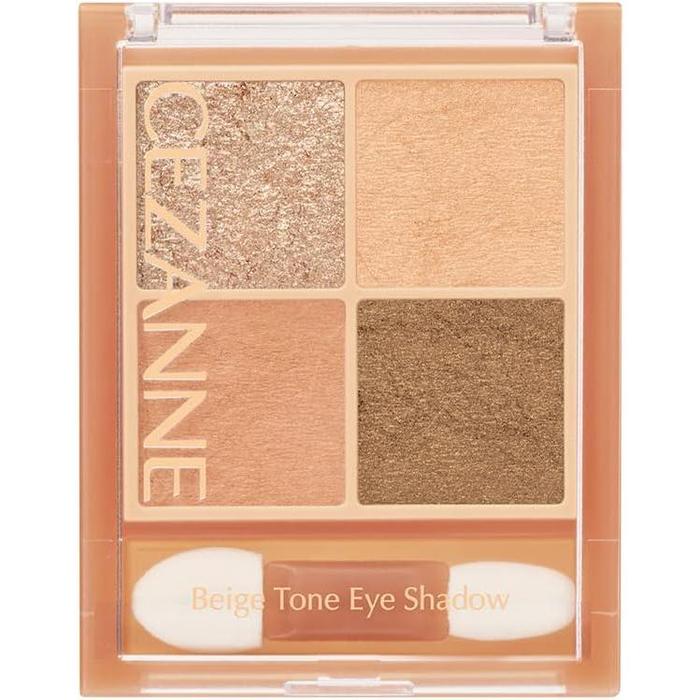 CEZANNE Beige Tone Eyeshadow- Palette of 4 shadows 4.3g [Alcohol-free]